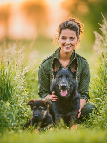 dog-training - woman vertical